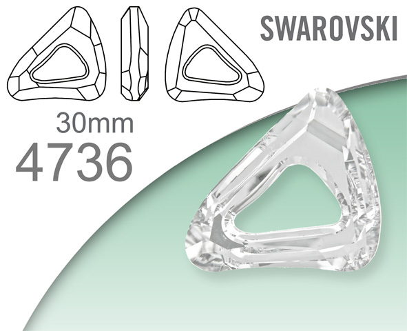 Swarovski 4736 Organic Cosmic Triangle 30mm