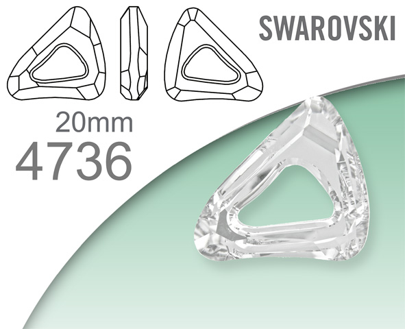 Swarovski 4736 Organic Cosmic Triangle 20mm