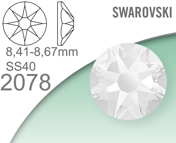 Swarovski 2078 XIRIUS Rose SS40 (8,4-8,6mm)