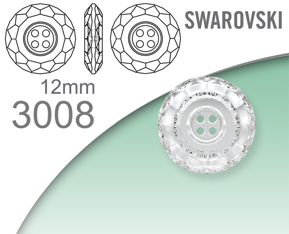 Swarovski 3008 Classic CB (4 Holes) 12mm