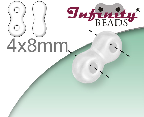 Estrela mačkané korálky INFINITY 4x8mm