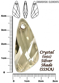 SWAROVSKI 6690 Wing Pendant barva CRYSTAL SILVER SHADE velikost 39mm