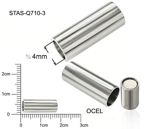 Magnetické zapínání CHIRURGICKÁ OCEL ozn.-STAS-Q710-3. velikost pr.6x16mm