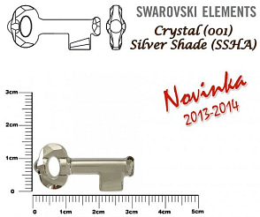 SWAROVSKI KEY Pendant 6919 barva Crystal SILVER SHADE velikost 30mm.