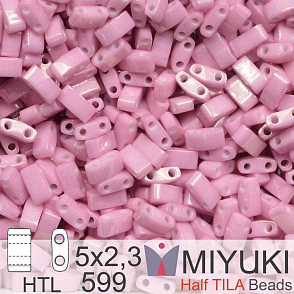 Korálky Miyuki Half Tila. Barva Opaque Antique Rose Luster HTL 599 Balení 3g