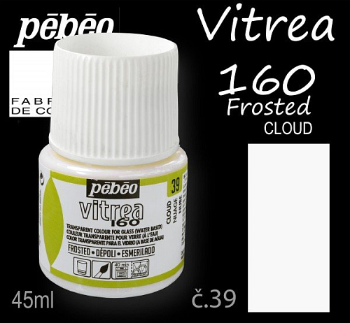 Barva na sklo VITREA 160- vypalovací č.39 CLOUD Frosted (matná) objem 45ml.