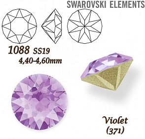 SWAROVSKI ELEMENTS 1088 XIRIUS Chaton SS19 (4,40-4,60mm) barva VIOLET (371). 