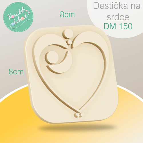 Destička (šablona) na výrobu drátěného srdíčka DM 150. Rozměr destičky 8x8cm. Materiál plast.