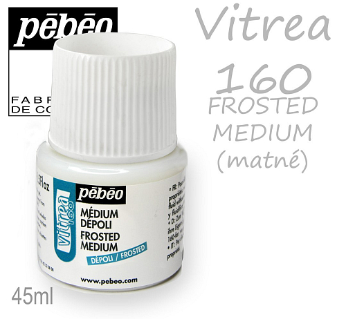 FROSTED medium 160- je speciální ředidlo pro matný efekt do barev Vitrea 160. Objem 45ml.