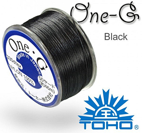 TOHO One-G nylonová nit. Barva Black č.2. Balení 45m.