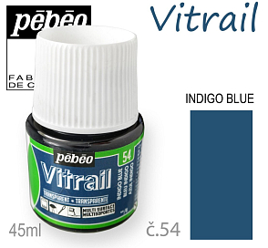 Barva na sklo VITRAIL č.54 Indigo Blue objem 45ml