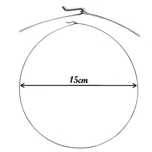 Obojkový drát pr. 15cm. Barva stříbrná.