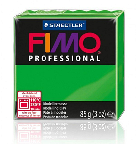 FIMO Professional balení 85g . Barva 5 ZELENÁ TRÁVOVÁ.