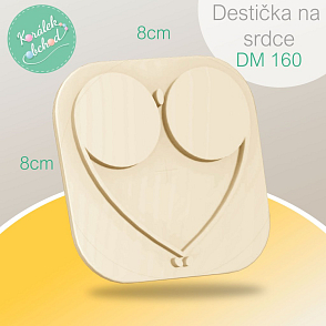 Destička (šablona) na výrobu drátěného srdíčka DM 160. Rozměr destičky 8x8cm. Materiál plast.