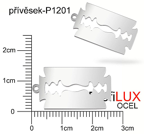 Přívěsek Ocel ozn-P1201 ŽILETKA velikost 26x15mm. Řada přívěsků ProfiLUX