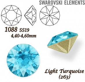 SWAROVSKI XIRIUS 1088 SS19 (4,40-4,60mm) barva LIGHT TURQUOISE (263).