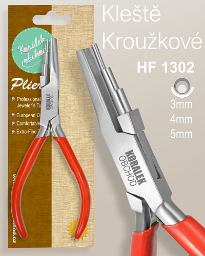 Kleště bižuterní KROUŽKOVÉ s válcovou plochou Ozn. HF1302 velikost kleští 145x60mm