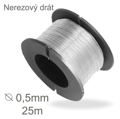 Nerezový drátek o průměru 0,5mm v délce 25m pro drátkování