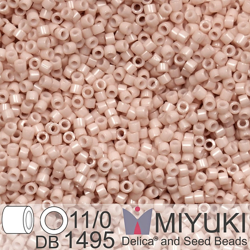 Korálky Miyuki Delica 11/0. Barva Opaque Pink Champagne DB1495. Balení 5g