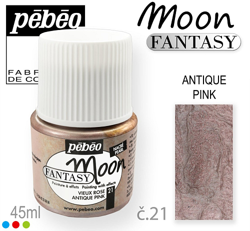 Barva na Šperky MOON Fantasy Pébéo . barva č. 21 ANTIQUE PINK. Balení 45ml.