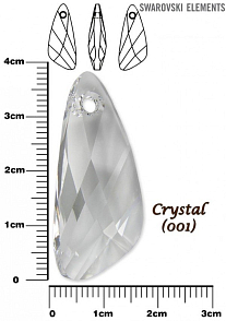 SWAROVSKI 6690 Wing Pendant barva CRYSTAL velikost 39mm