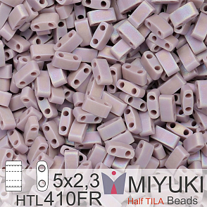 Korálky Miyuki Half Tila. Barva Matte Opaque Mauve AB HTL 410FR. Balení 3g.