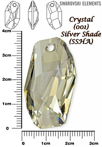 SWAROVSKI 6673 METEOR Pendant barva CRYSTAL SILVER SHADE velikost 38mm. 