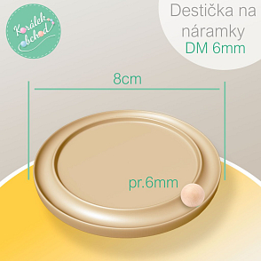 Destička na náramky DM 6mm. Průměr destičky 8cm. Materiál plast. Možnost stažení STL zdarma.