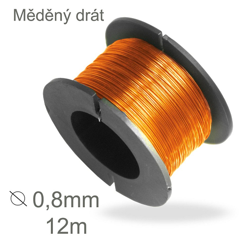 Drátek měděný 0,8 mm v délce 12m pro drátkování.