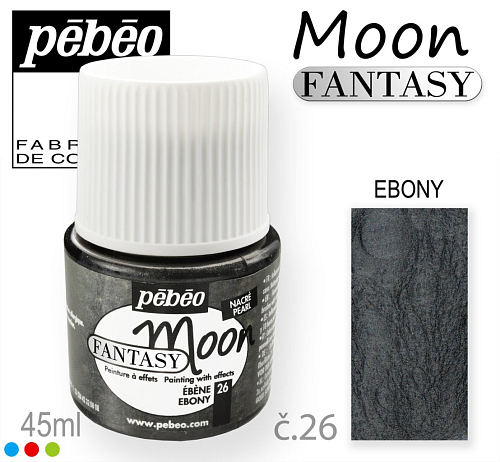 Barva na Šperky MOON Fantasy Pébéo . barva č. 26 EBONY. Balení 45ml. 