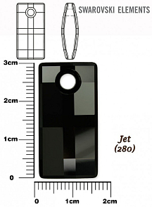 SWAROVSKI 6696 URBAN Pendant barva JET velikost 30mm.