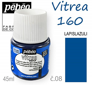 Barva na sklo VITREA 160- vypalovací č.08 LAZULI objem 45ml.