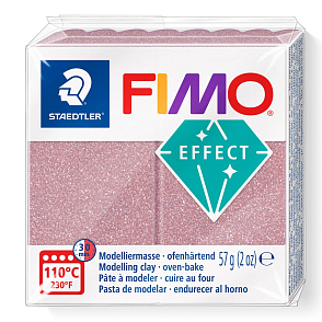 FIMO® effect 8010 Glitter barva RŮŽOVÁ / ZLATÁ č.212 balení  57g