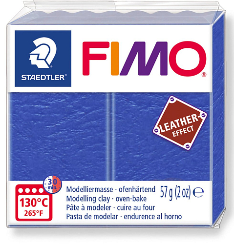 FIMO LEATHER efekt barva INDIGO MODRÁ č.309 balení  57g