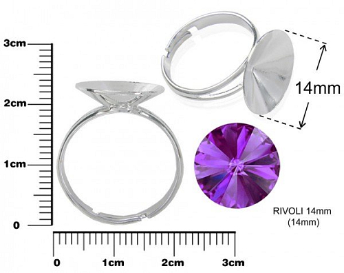 Prsten na RIVOLKY pr.14mm. Barva stříbrná.