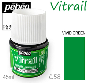 Barva na sklo VITRAIL č.58 Vivid Green objem 45ml