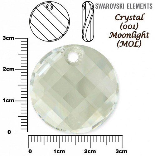 SWAROVSKI PŘÍVÉSKY TWIST Pendant 6621 barva CRYSTAL MOONLIGHT velikost 28mm.