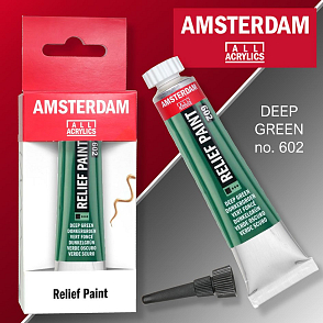 Reliéfní barvy Amsterdam Relief Paint 20 ml color DEEP GREEN no. 602