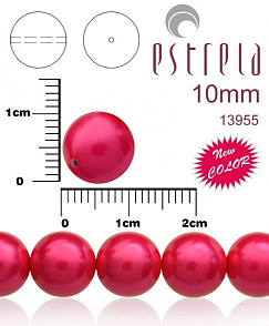 VOSKOVANÉ korále tvar kulatý. Velikost 10mm. Barva 13955 (růžová pastelová) New COLOR. Balení 12ks na návleku. 