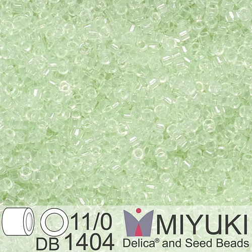 Korálky Miyuki Delica 11/0. Barva Transparent Pale Green Mist DB1404 Balení 5g