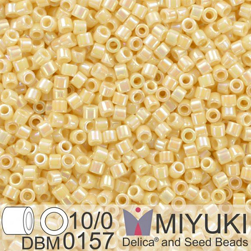 Korálky Miyuki Delica 10/0. Barva Op Cream AB DBM0157. Balení 5g.