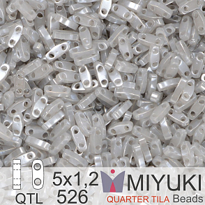 Korálky Miyuki QuarterTila. Barva Silver Gray Ceylon  QTL 526 Balení 3g