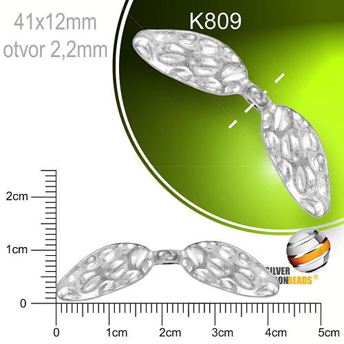 Přívěsek ANDĚLSKÉ KŘÍDLO . Ozn.-K809 v stříbrné barvě Velikost 41x12mm.