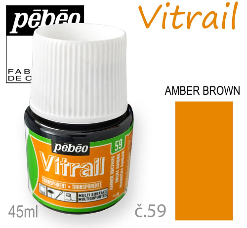 Barva na sklo VITRAIL č.59 Amber Brown objem 45ml