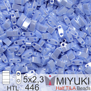 Korálky Miyuki Half Tila. Barva Opaque Light Periwinkle Luster  HTL 446 Balení 3g