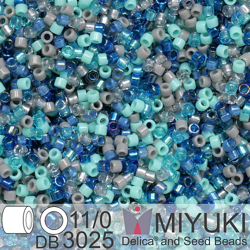 Korálky Miyuki Delica 11/0. Barva Carribean Mix DB3025. Balení 5g