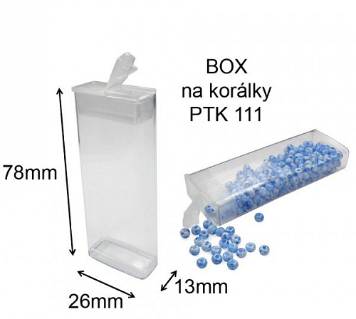 BOX na KORÁLKY. Ozn.-PTK 111. Velikost 78mm.