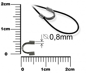 Koncovka PODKOVA na ochranu zakončovacího očka. Ozn-PKK437-G .Barva antracit. 