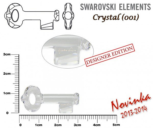 SWAROVSKI KEY to the Forest 6918 ( podpis YOKO ONO) barva Crystal velikost 30mm.