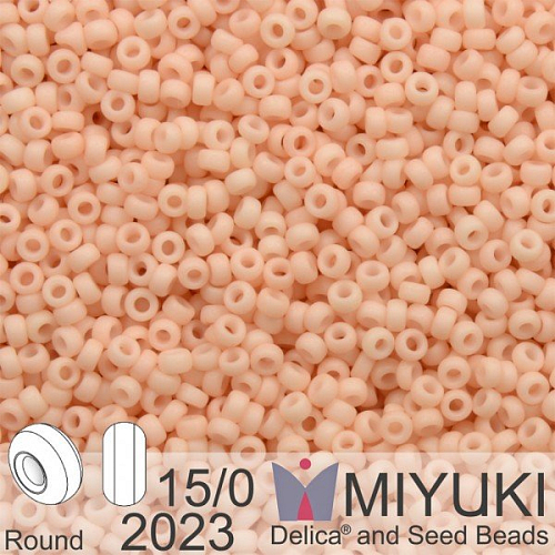 Korálky Miyuki Round 15/0. Barva 2023 Matte Op Blush. Balení 5g